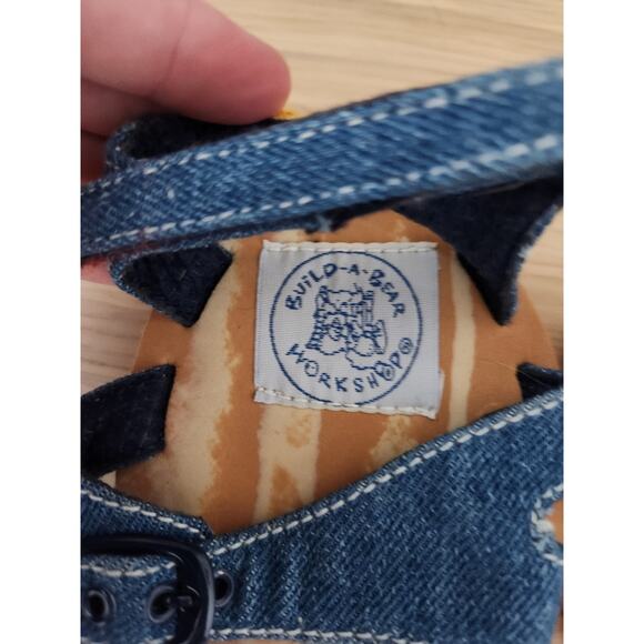 Build A Bear Pink Sandals Flip Flop Pool Summer Denim Blue Dress Strappy Shoes - Picture 3 of 7